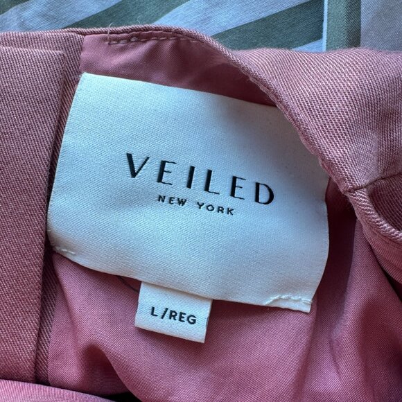 Veiled New York Long Sleeve Maxi Dress Womens Size L Modesty Gown Button Detail - Picture 6 of 9